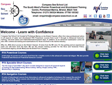 Tablet Screenshot of compass-seaschool.co.uk